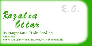 rozalia ollar business card